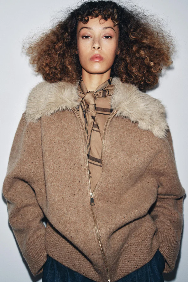 Adeline Fur Lapel Jacket