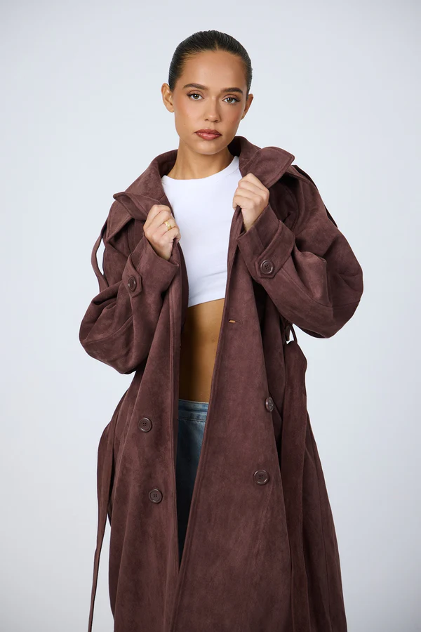 Eeden Suede Trench Coat