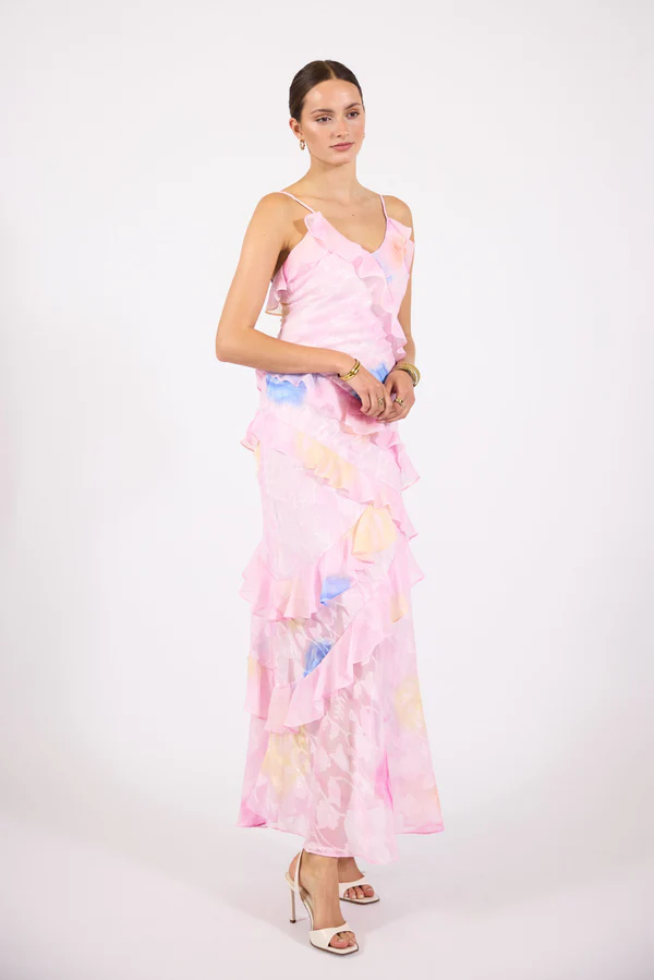 Cassidy | Sleeveless Ruffle Dress