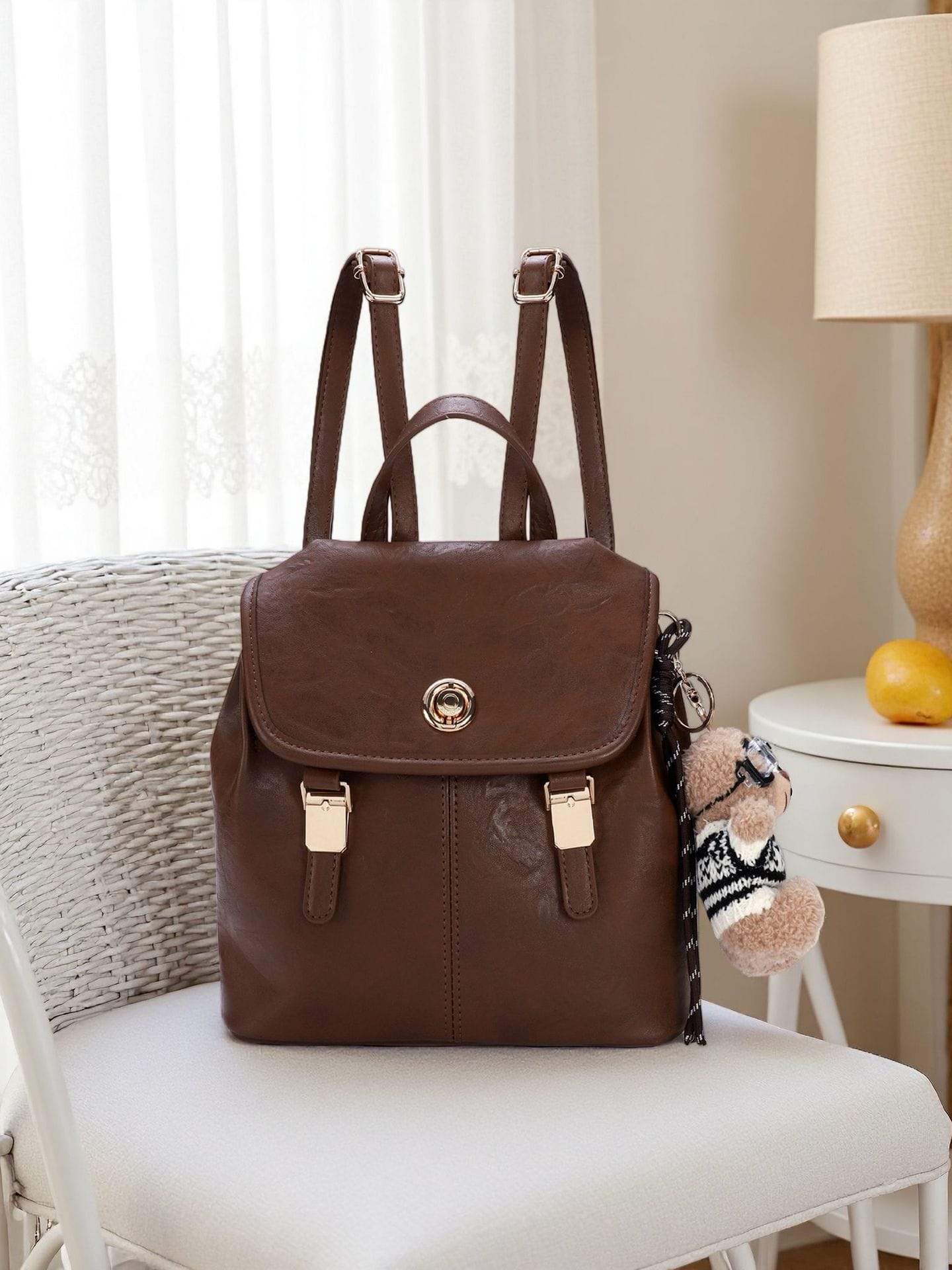 Travel backpack in twilight gold