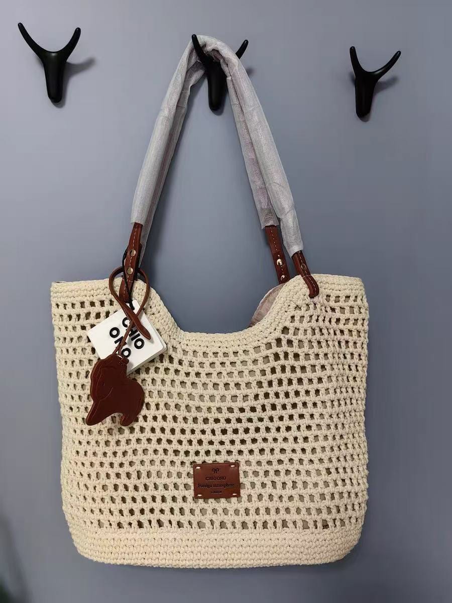 Beach Holiday Woven Tote Bag