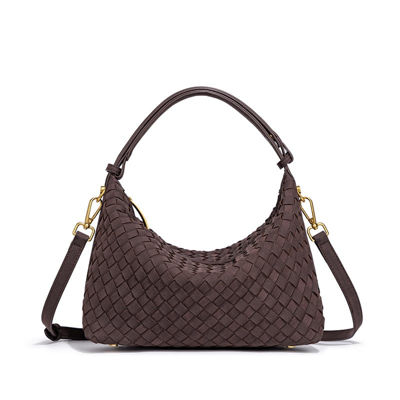 Frosted woven handbag, niche high-end style shoulder bag